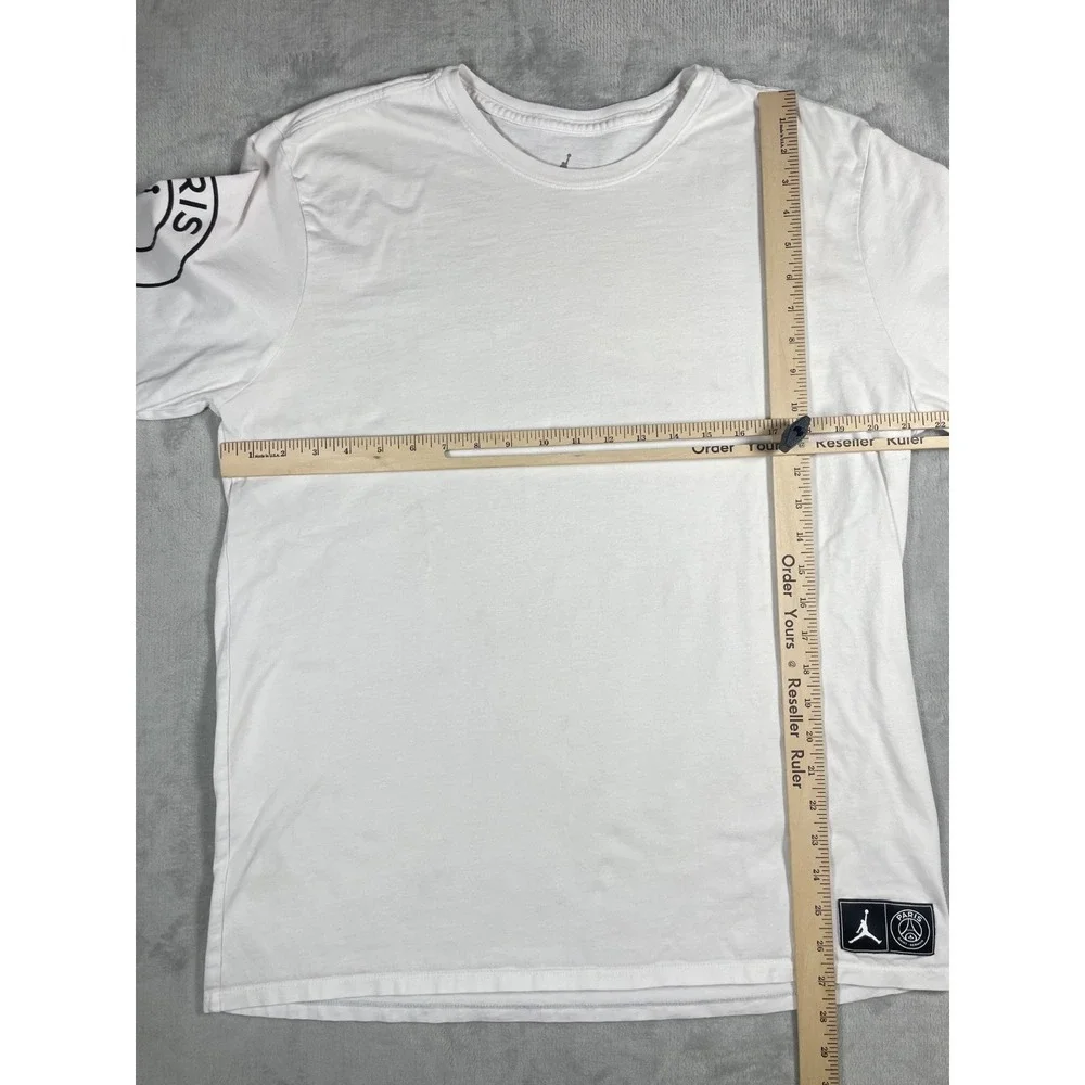 Jordan x PSG Long Sleeve T-Shirt Men's XL White Paris Saint-Germain Logo Tee